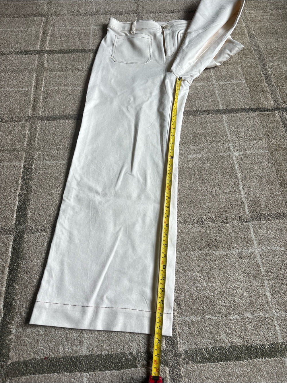LOFT Palmer Wide Leg Women’s Pants, Size 10, off white cream Like New - Picture 8 of 11